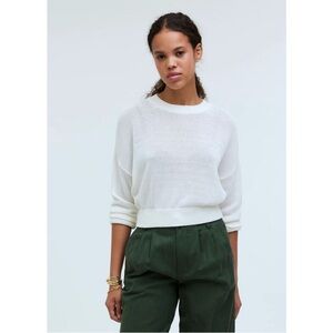 NWOT Madewell Loose-Knit Crewneck Sweater in Ivory NO962